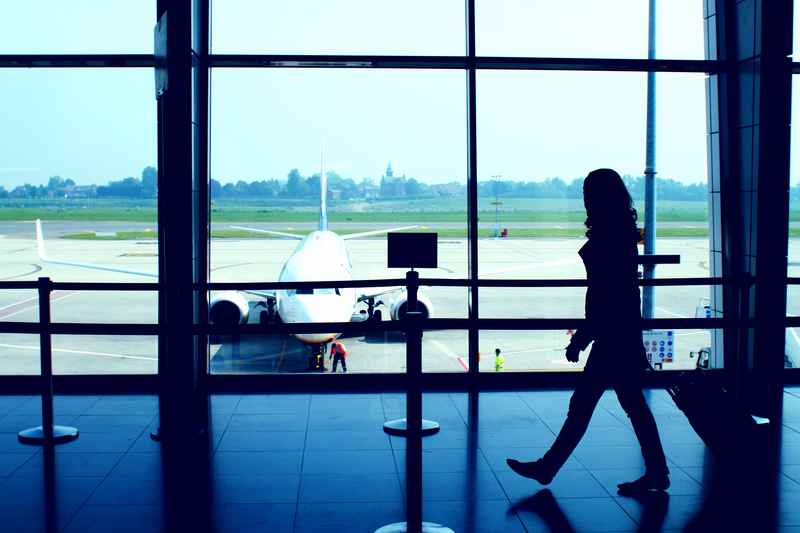 Aeropuerto de Japón durante la salida del viaje