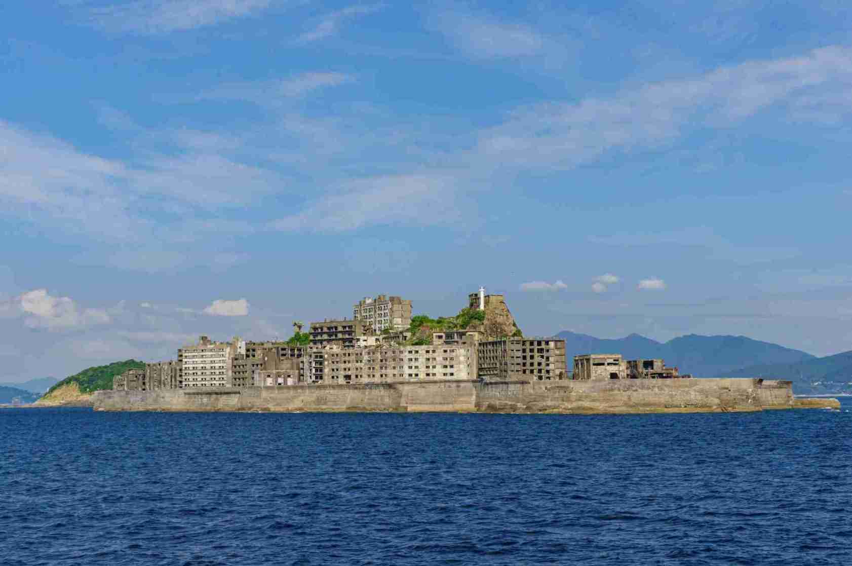 Isla abandonada Hashima Gunkanjima cerca de Nagasaki
