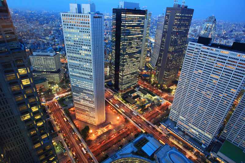 Rascacielos y edificios modernos en Tokio